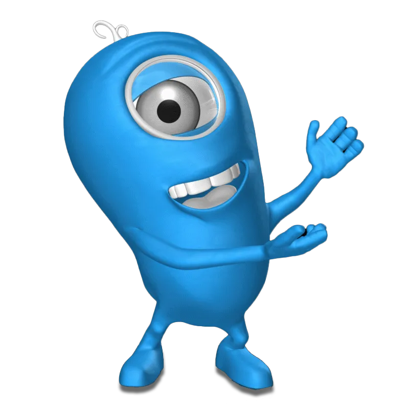 Blue Mascot character